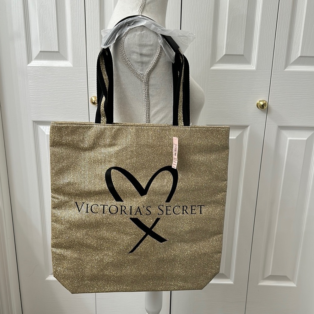 Victoria's Secret Gold Tote Bag